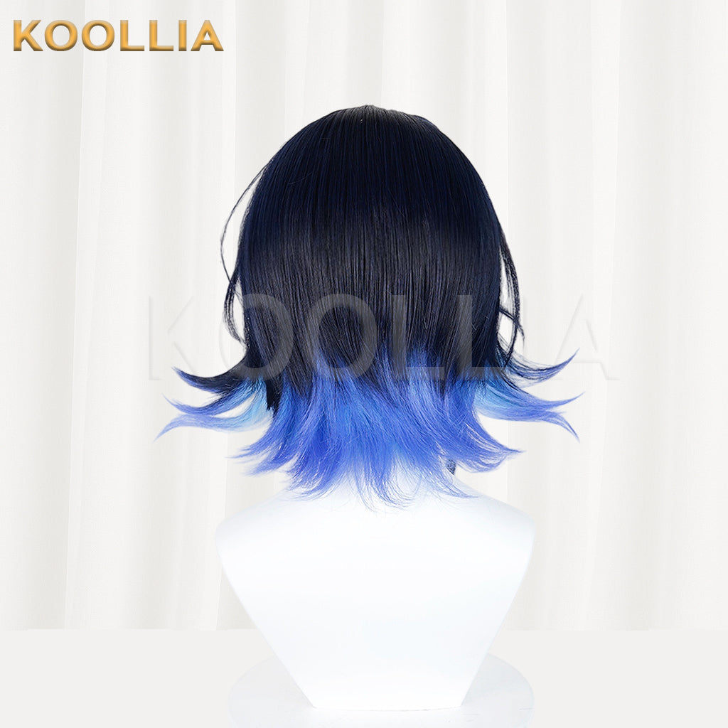Arknights Lumen Short Blue Hair Basic Wig