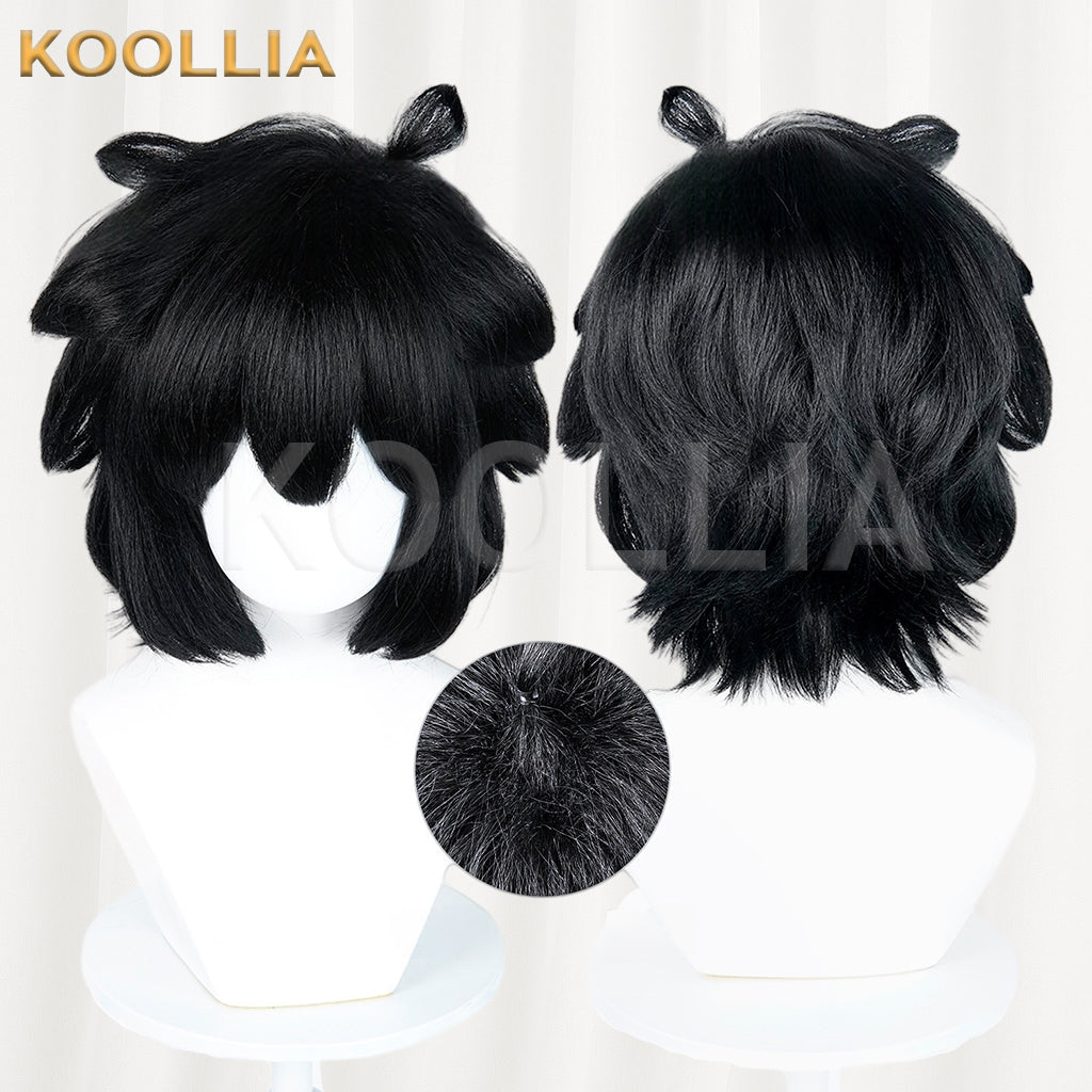 The Legend of Hei 2 Luo Xiaohei Short White/Black Hair Basic Wig