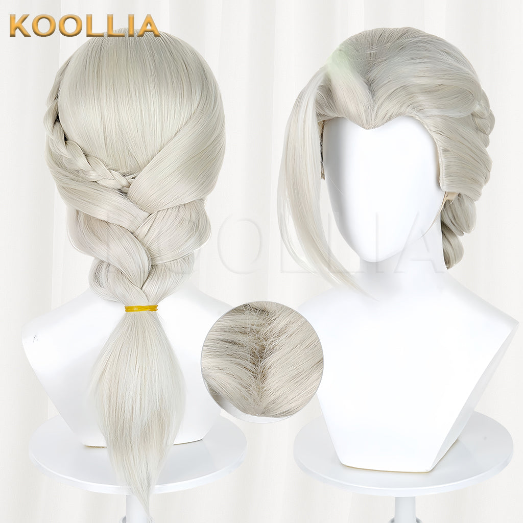 The Legend of Hei 2 Luye Long White Hair Basic Wig