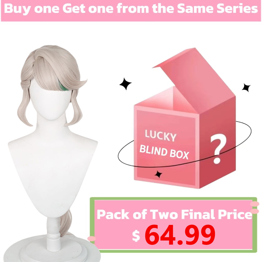 Genshin Impact Lynette Long Silver Hair Basic Wig