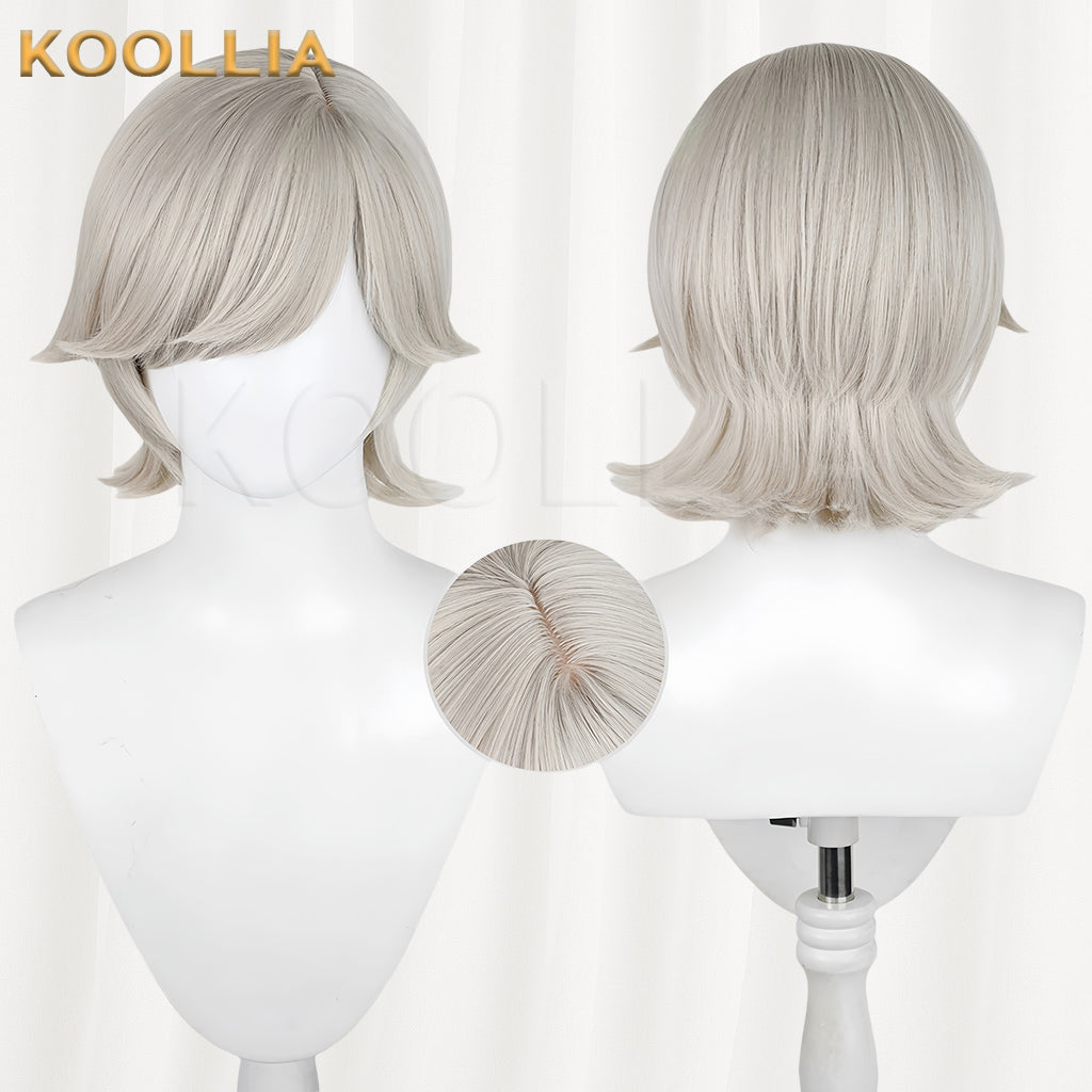 Genshin Impact Lyney Short Silver Hair Basic Wig