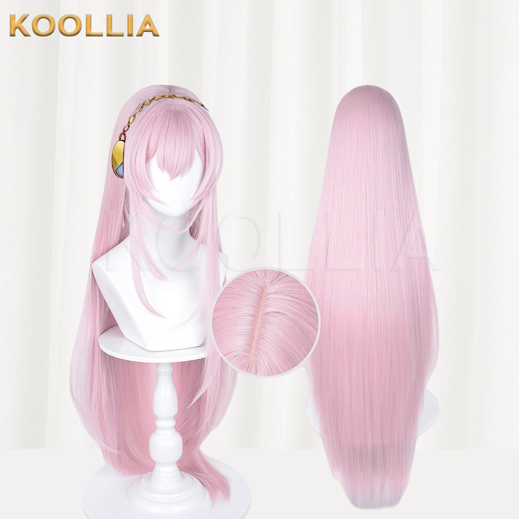 Virtuelle Sängerin Megurine Luka Lange rosa Haare Basic Perücke