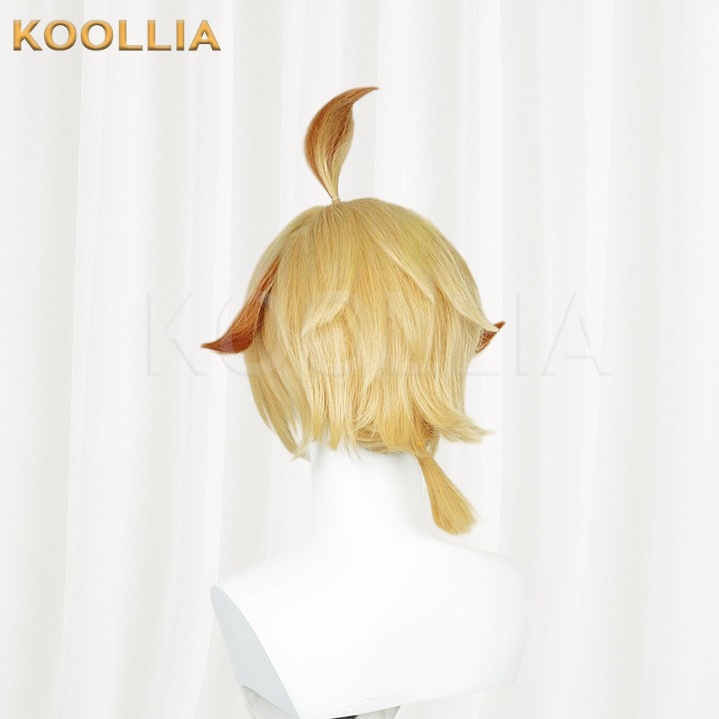 Genshin Impact Mika Short Yellow Hair Basic Wig