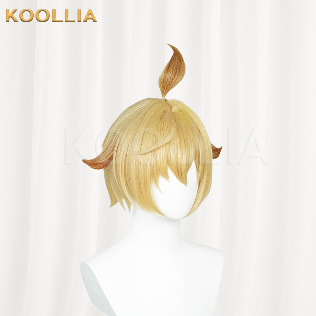 Genshin Impact Mika Short Yellow Hair Basic Wig