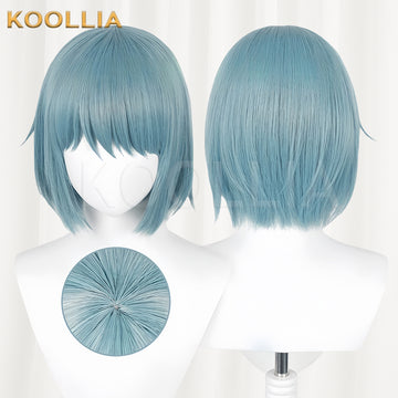 Puella Magi Madoka Magica Miki Sayaka Short Bule Hair Basic Wig - KOOLLIA
