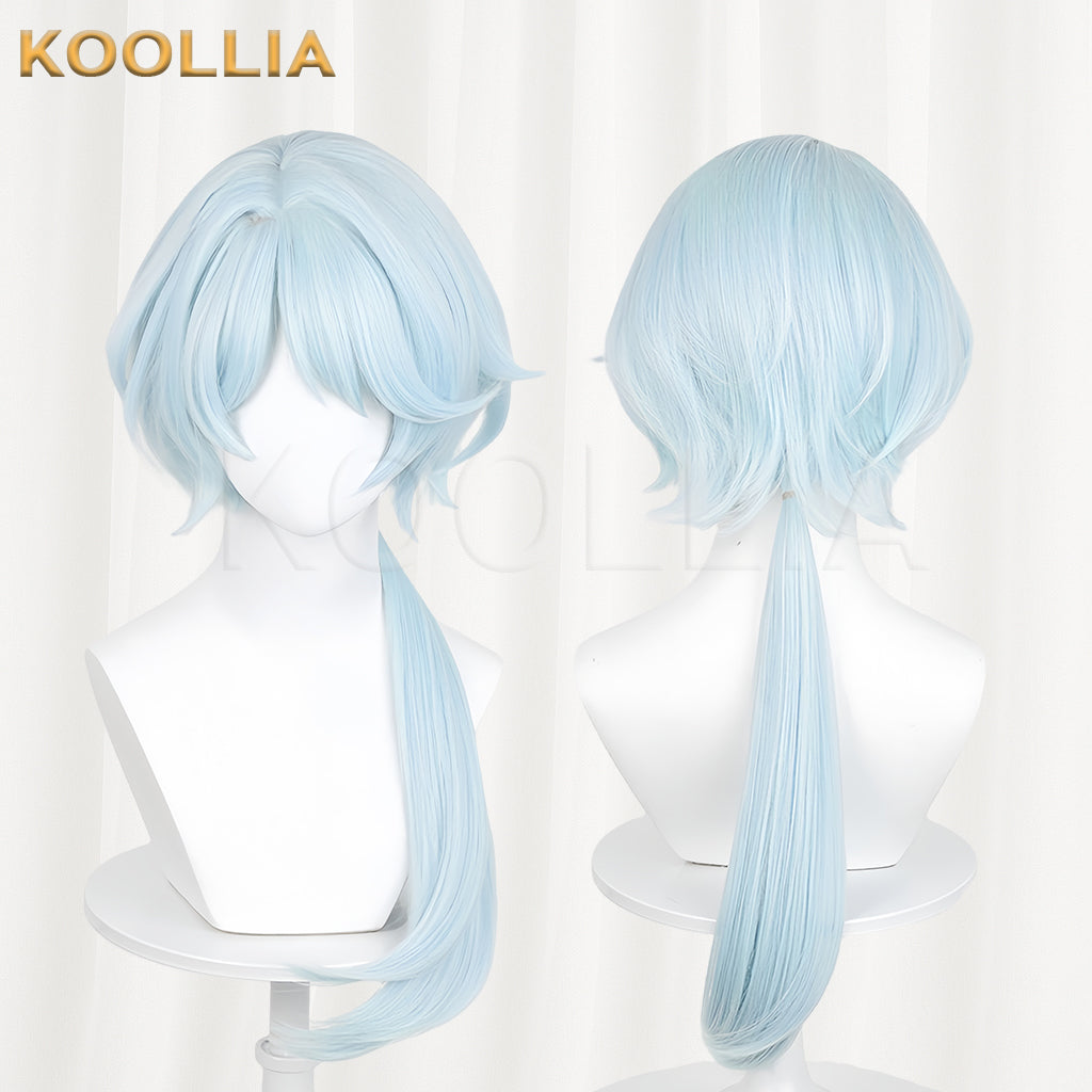 Honkai: Star Rail Misha Long Blue Hair Basic Wig