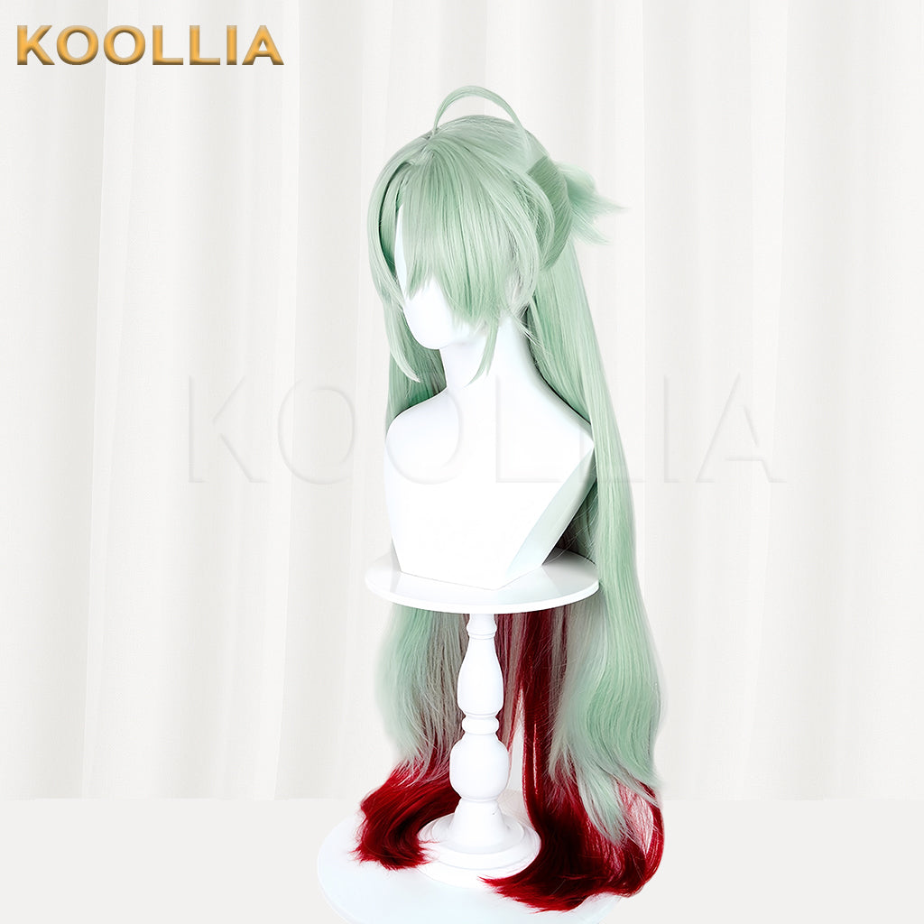 Arknights Mitm Long Green Red Hair Basic Wig