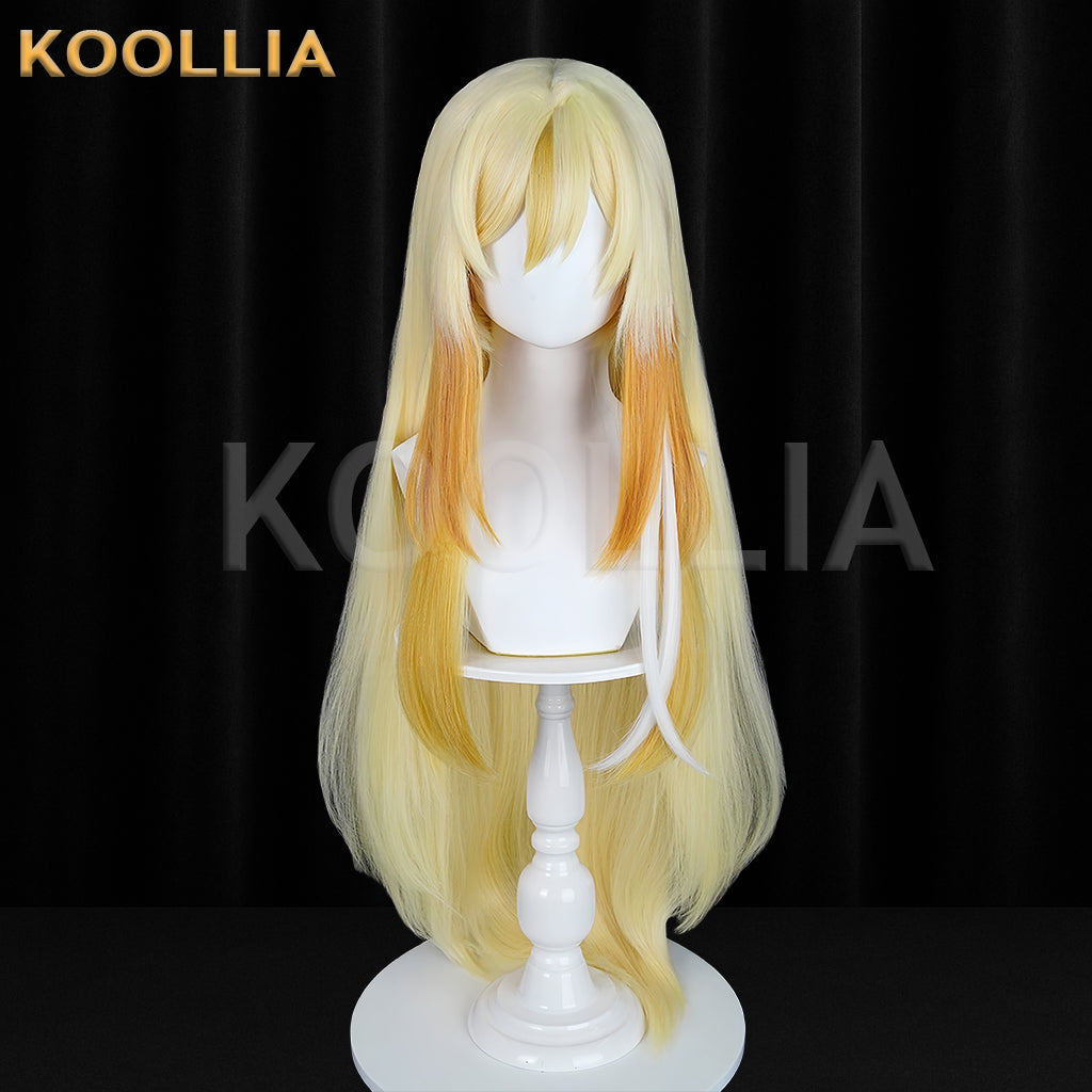 Genshin Impact Naberius Long Yellow Hair Basic Wig