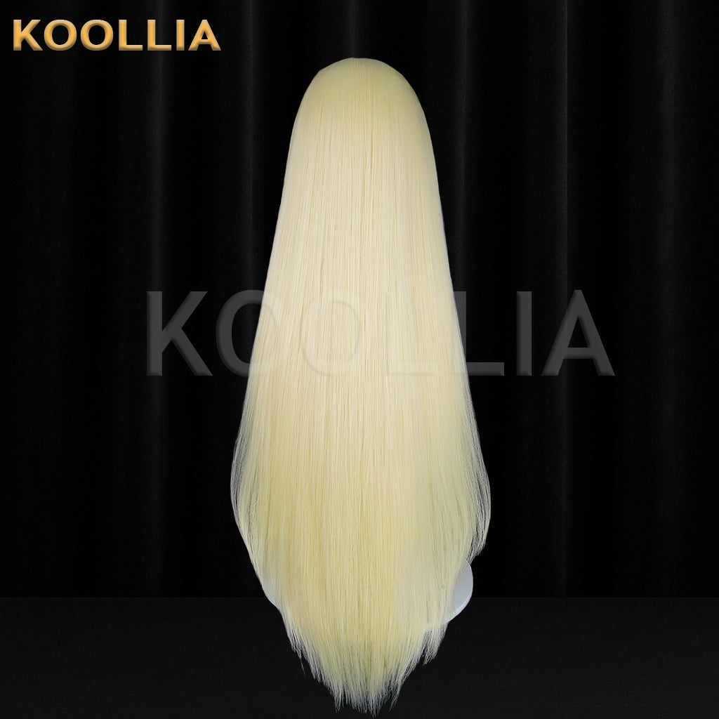 Genshin Impact Naberius Long Yellow Hair Basic Wig