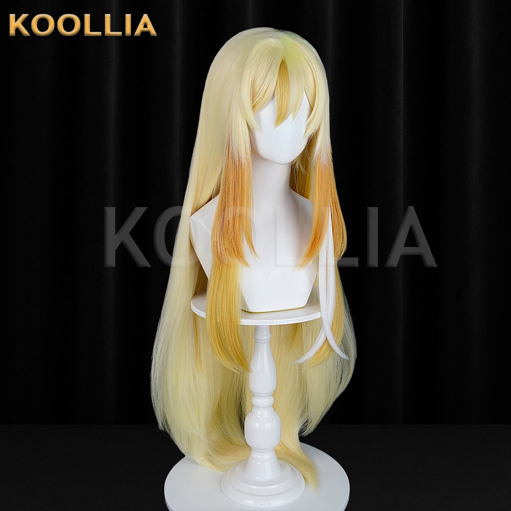 Genshin Impact Naberius Long Yellow Hair Basic Wig