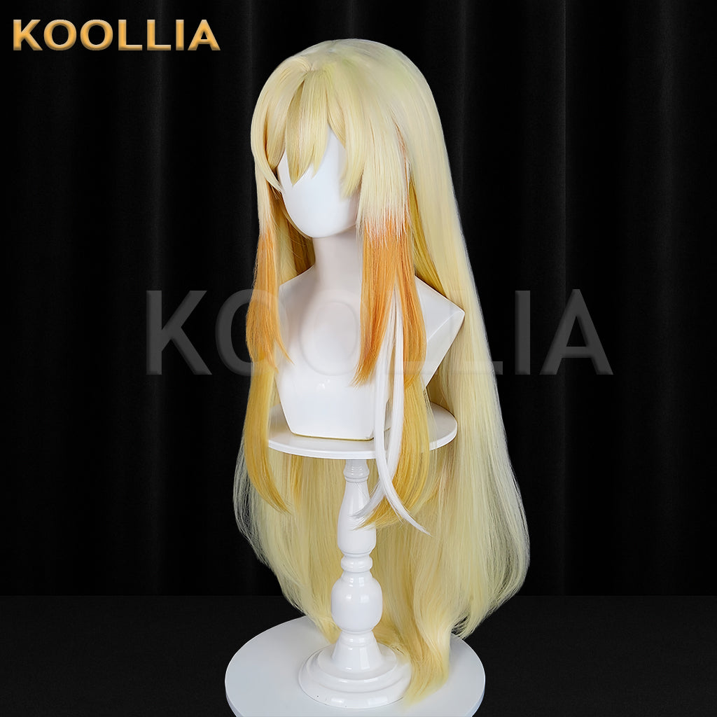 Genshin Impact Naberius Long Yellow Hair Basic Wig