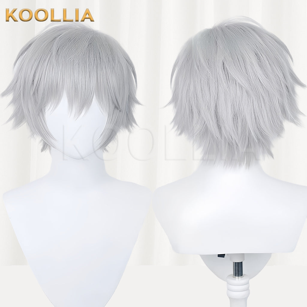 EVA Nagisa Kaworu Short Silver Purple Hair Basic Wig