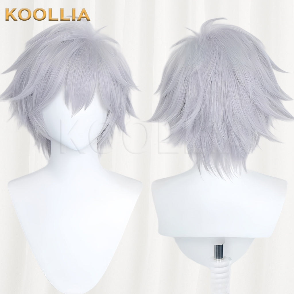 EVA Nagisa Kaworu Short Silver Purple Hair Basic Wig