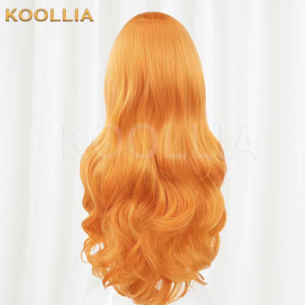 One Piece Nami Long Orange Hair Basic Wig