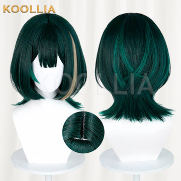 Genshin Impact Nefer Short Green Hair Basic Wig - KOOLLIA