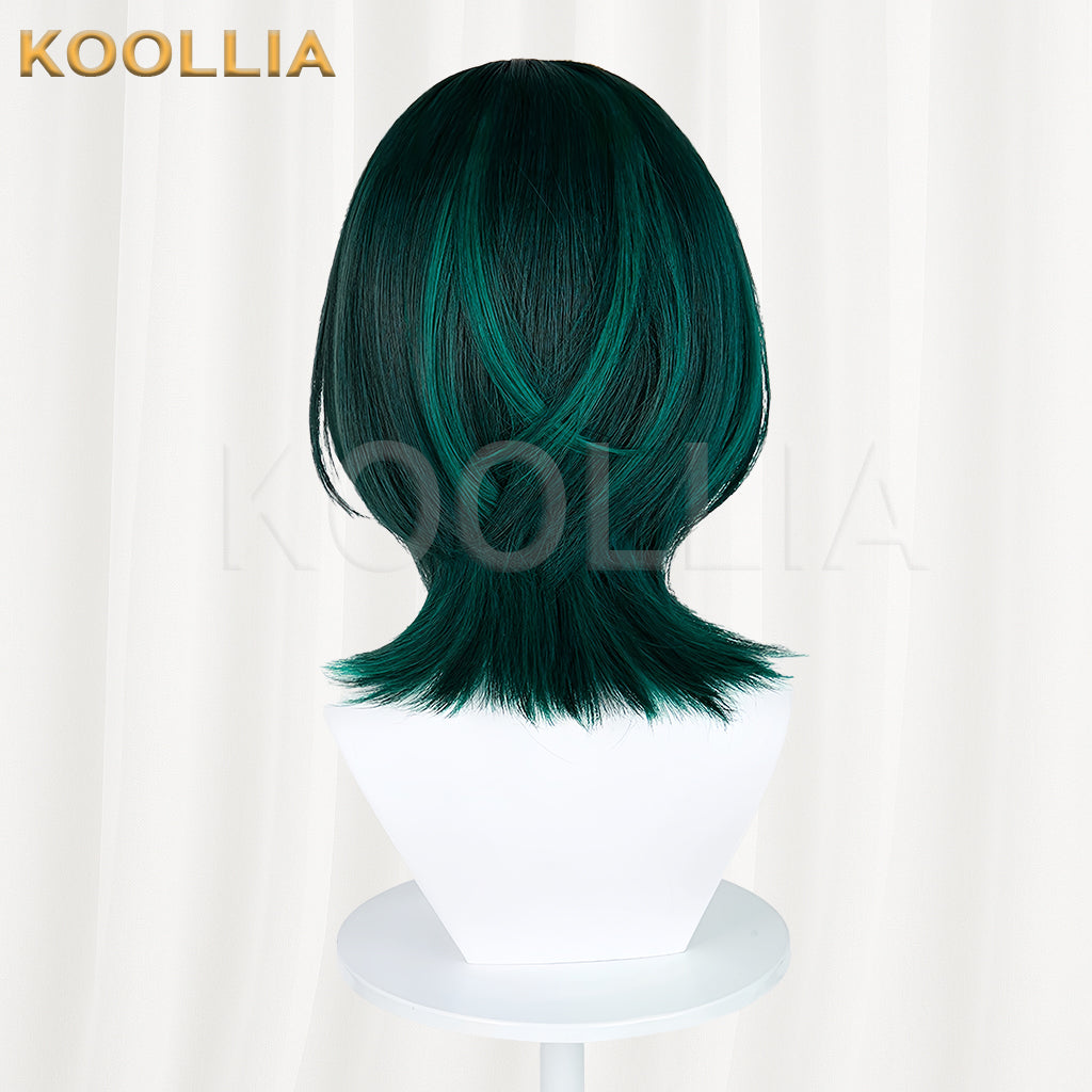Genshin Impact Nefer Short Green Hair Basic Wig
