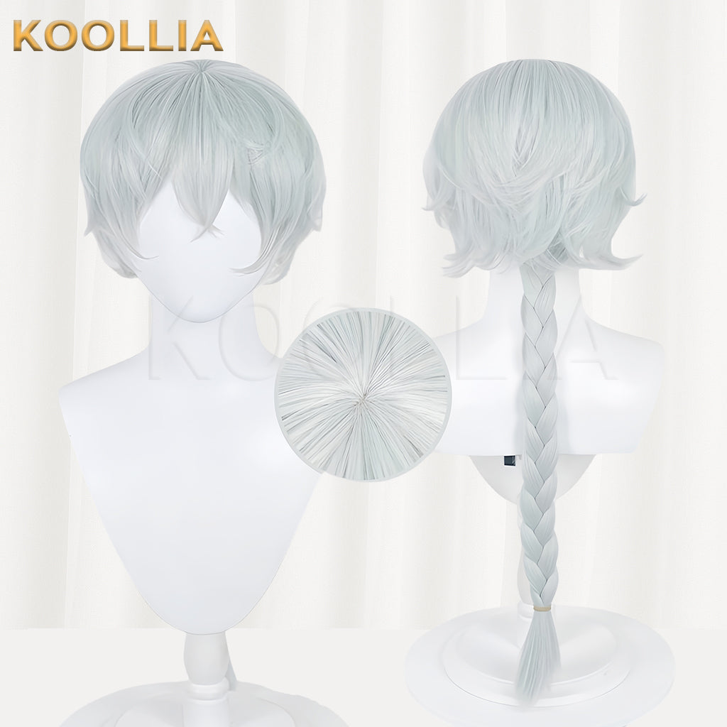 Bungo Stray Dogs Nikolai Gogol Long Silver Hair Basic Wig