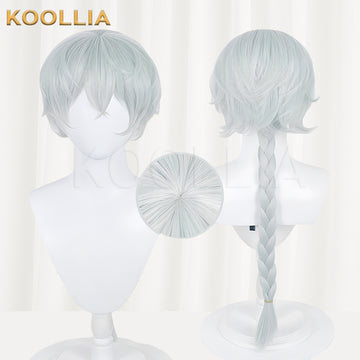 Bungo Stray Dogs Nikolai Gogol Long Silver Hair Basic Wig - KOOLLIA