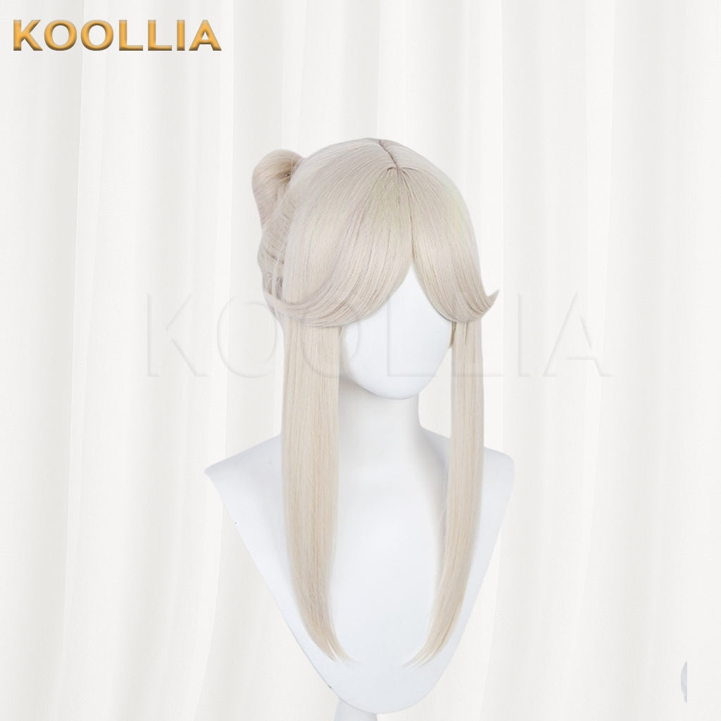 Genshin Impact Ningguang Peruca Básica Longa de Cabelo Dourado