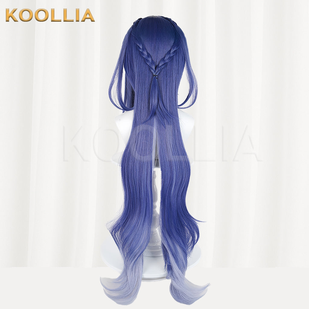 Genshin Impact Lauma Long Blue Hair Basic Wig