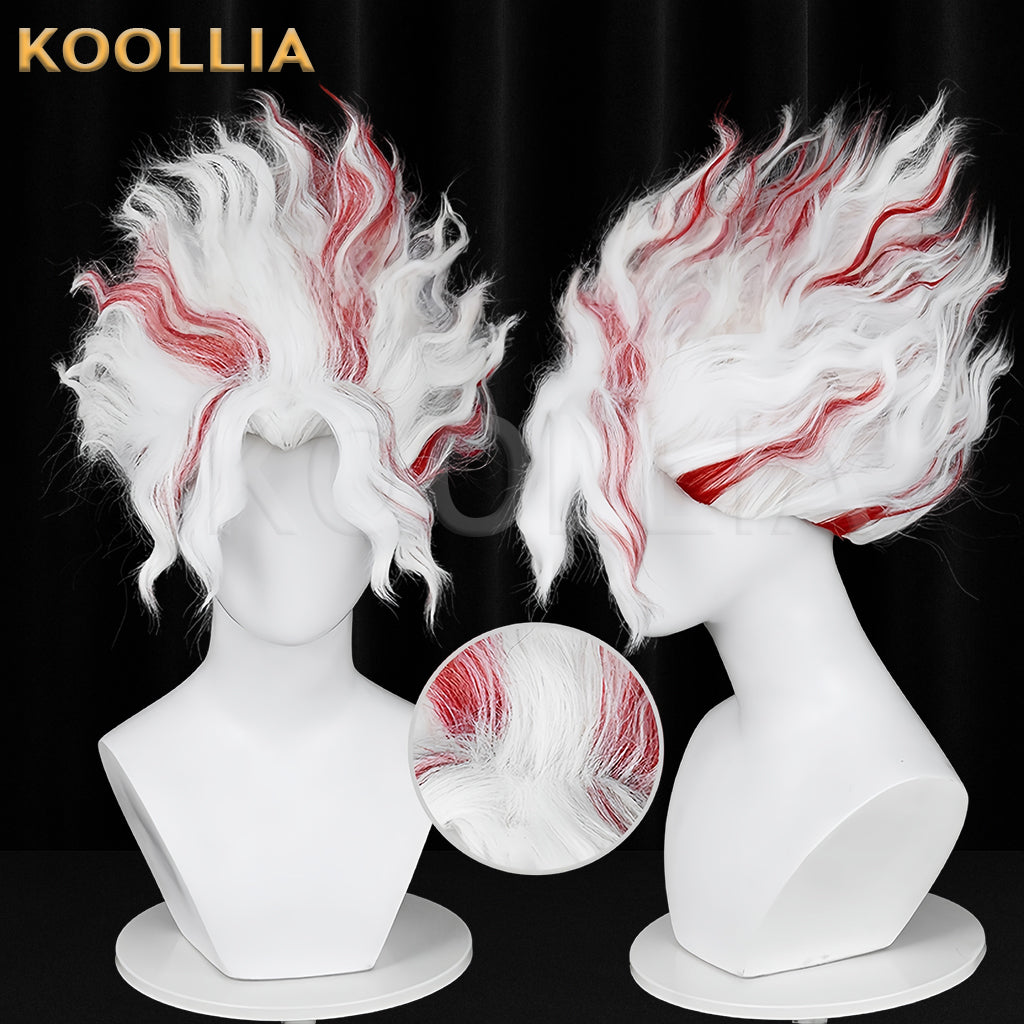 Dandadan Okarun Short White Red Hair Basic Wig
