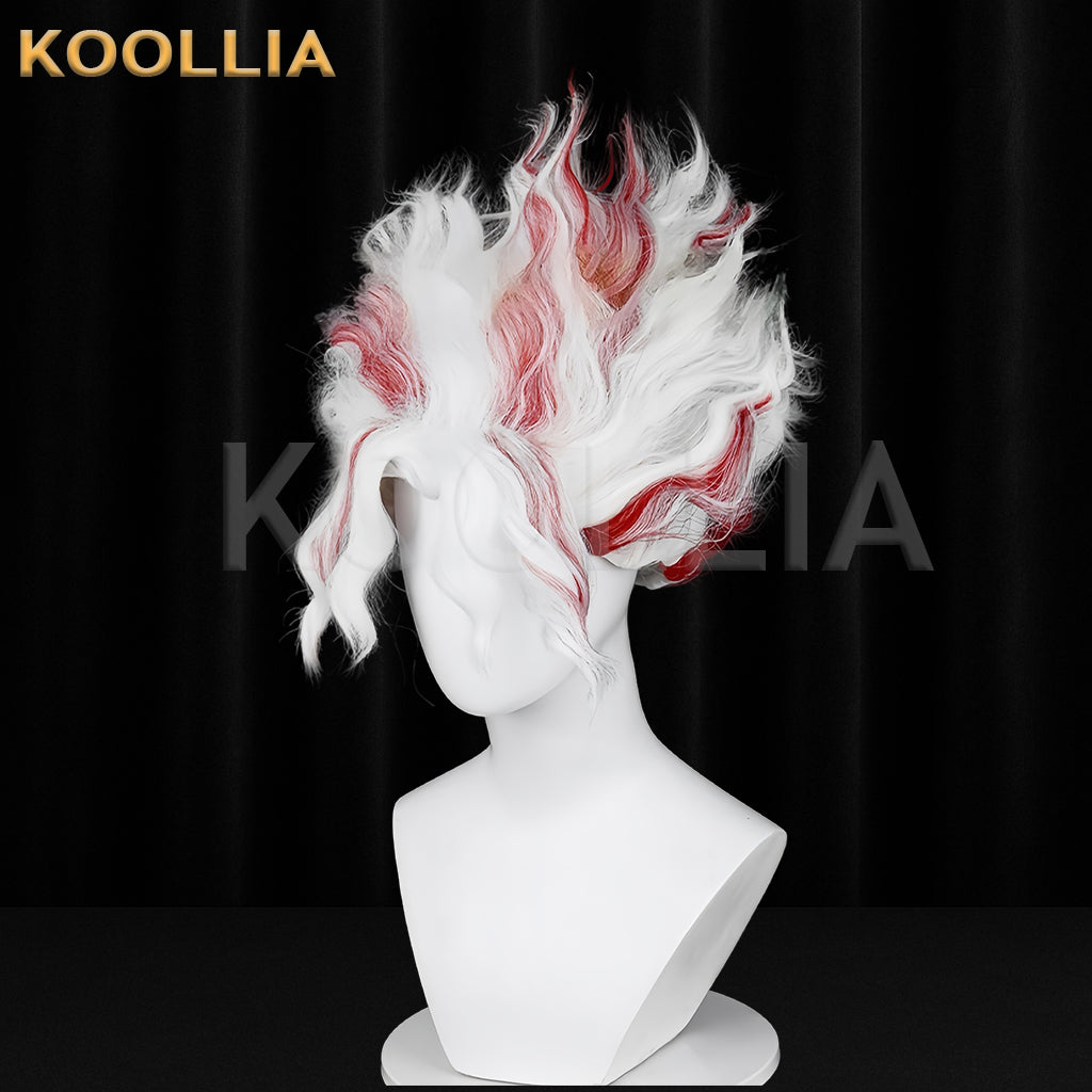 Dandadan Okarun Short White Red Hair Basic Wig