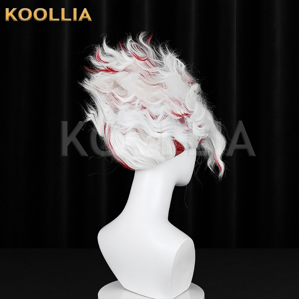 Dandadan Okarun Short White Red Hair Basic Wig