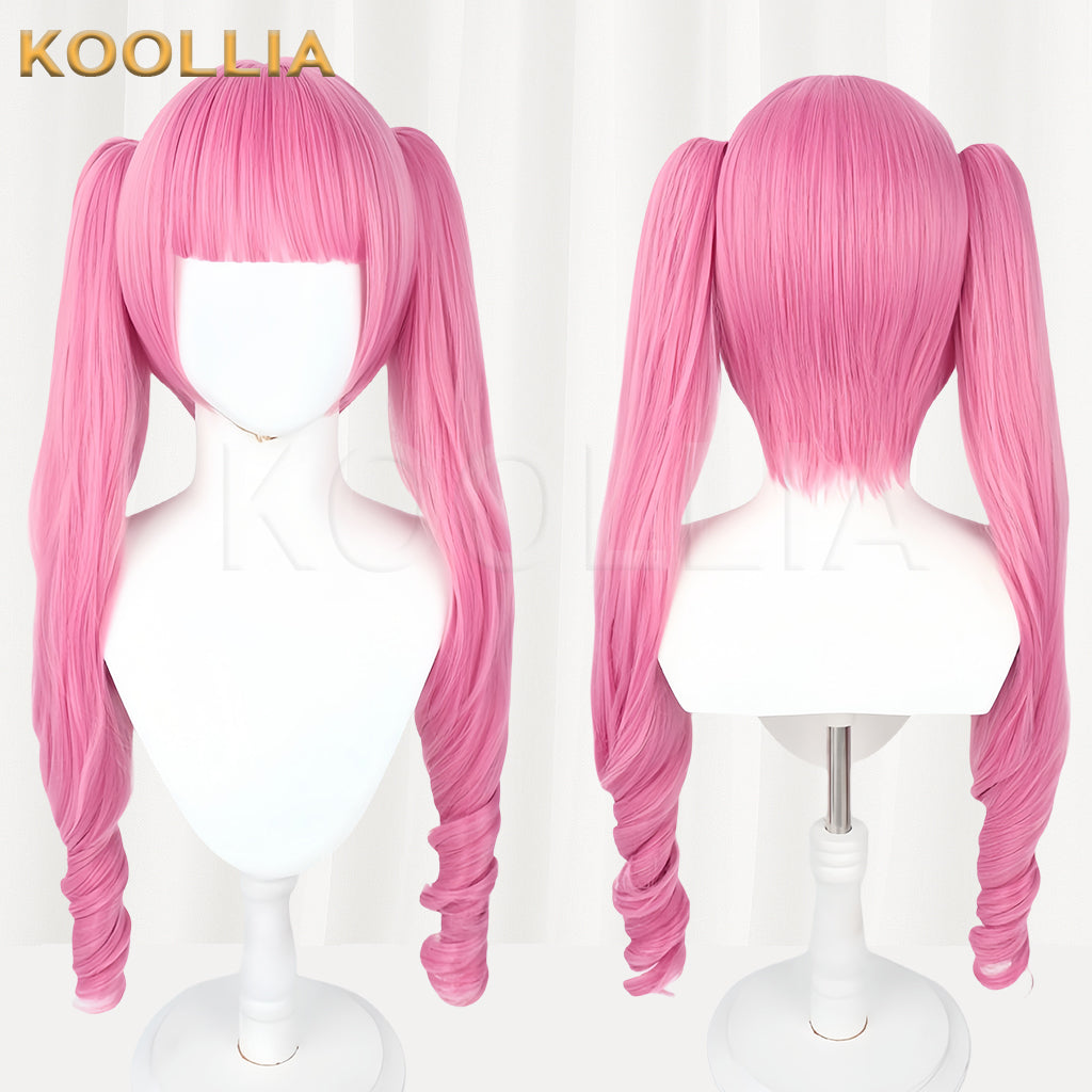 Peruca básica de cabelo longo rosa Perona One Piece