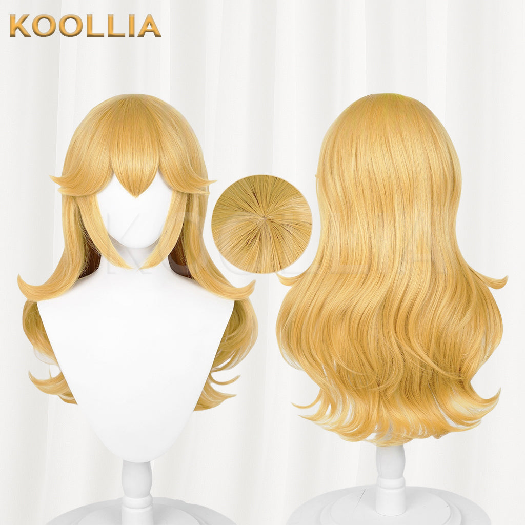 Super Mario Princess Peach Long Yellow Hair Basic Wig