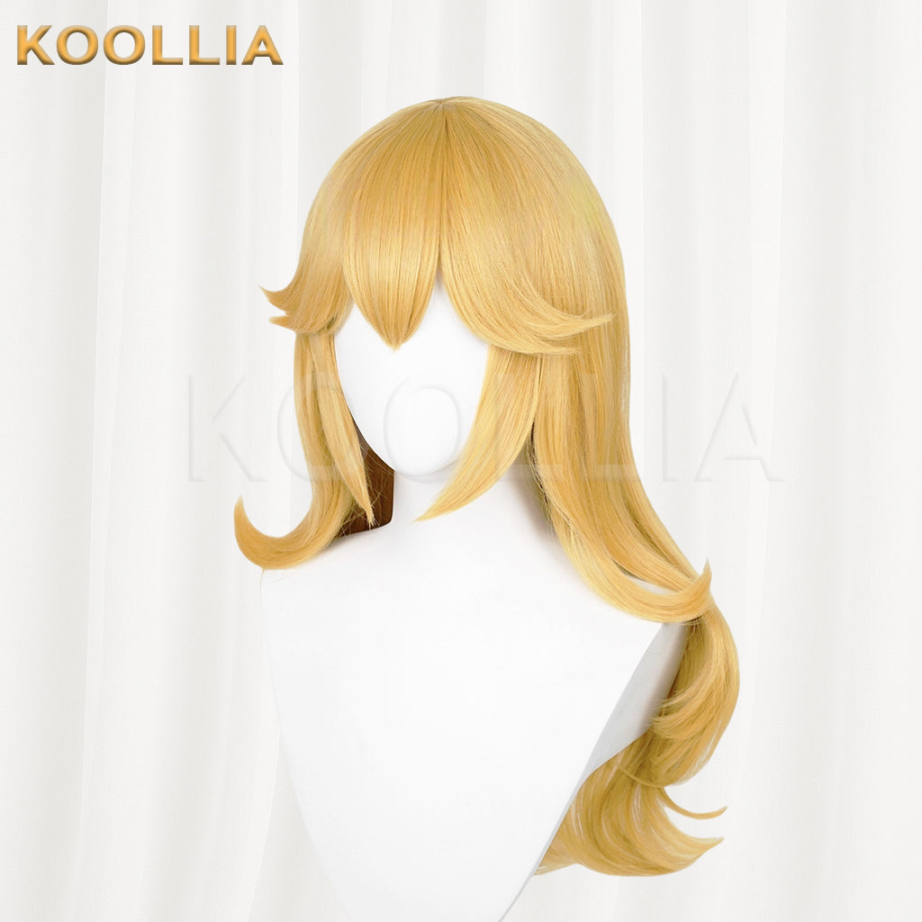 Super Mario Princess Peach Long Yellow Blonde Basic Wig