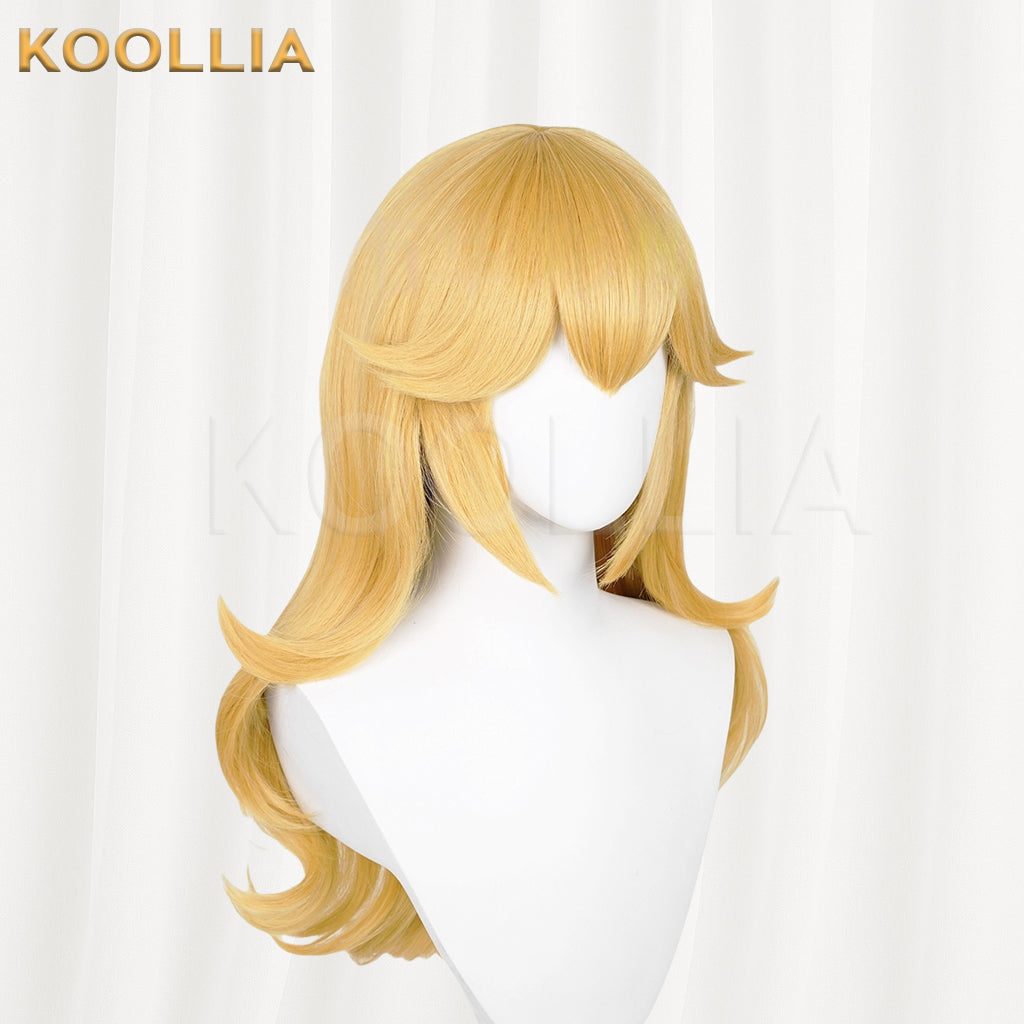 Super Mario Princess Peach Long Yellow Blonde Basic Wig