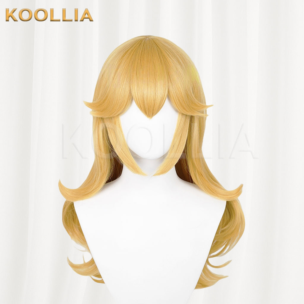 Super Mario Princess Peach Long Yellow Blonde Basic Wig