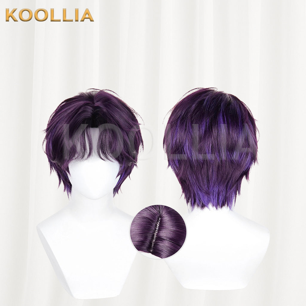 Love and Deepspace Rafayel Short Purple Hair Basic Wig