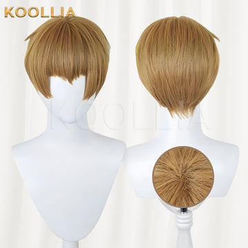Mob Psycho 100 Reigen Arataka Short Yellow Hair Basic Wig - KOOLLIA