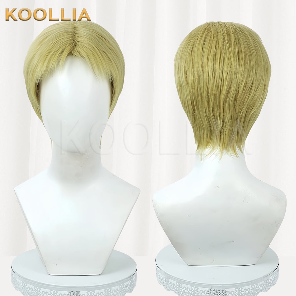 Attack on Titan Reiner Braun Short Green Hair Basic Wig