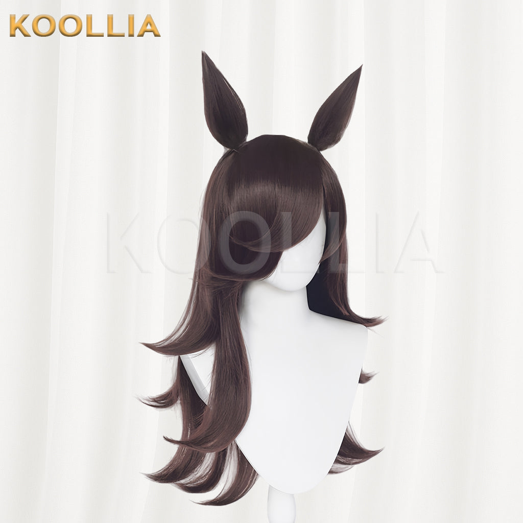 Umamusume: Pretty Derby Rice Shower Long Brown Hair Basic Wig