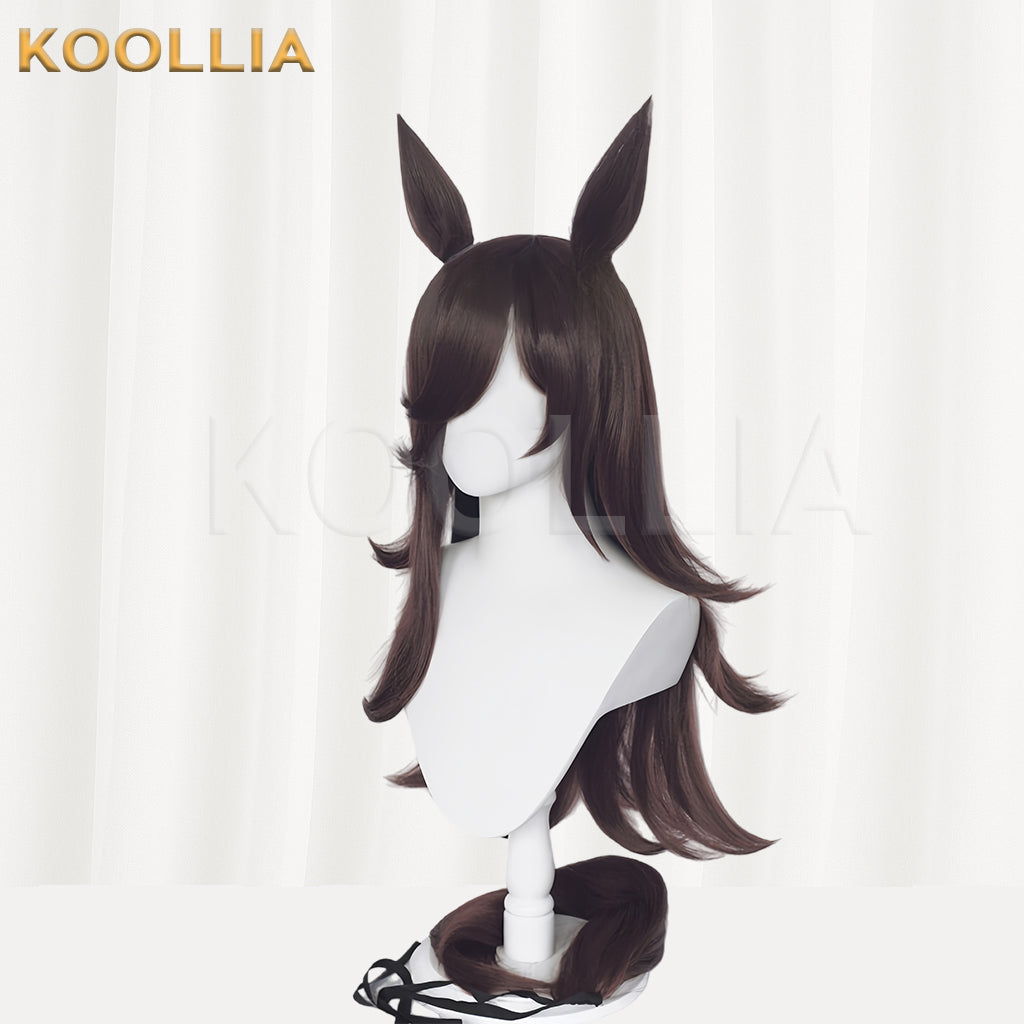 Umamusume: Pretty Derby Rice Shower Long Brown Hair Basic Wig