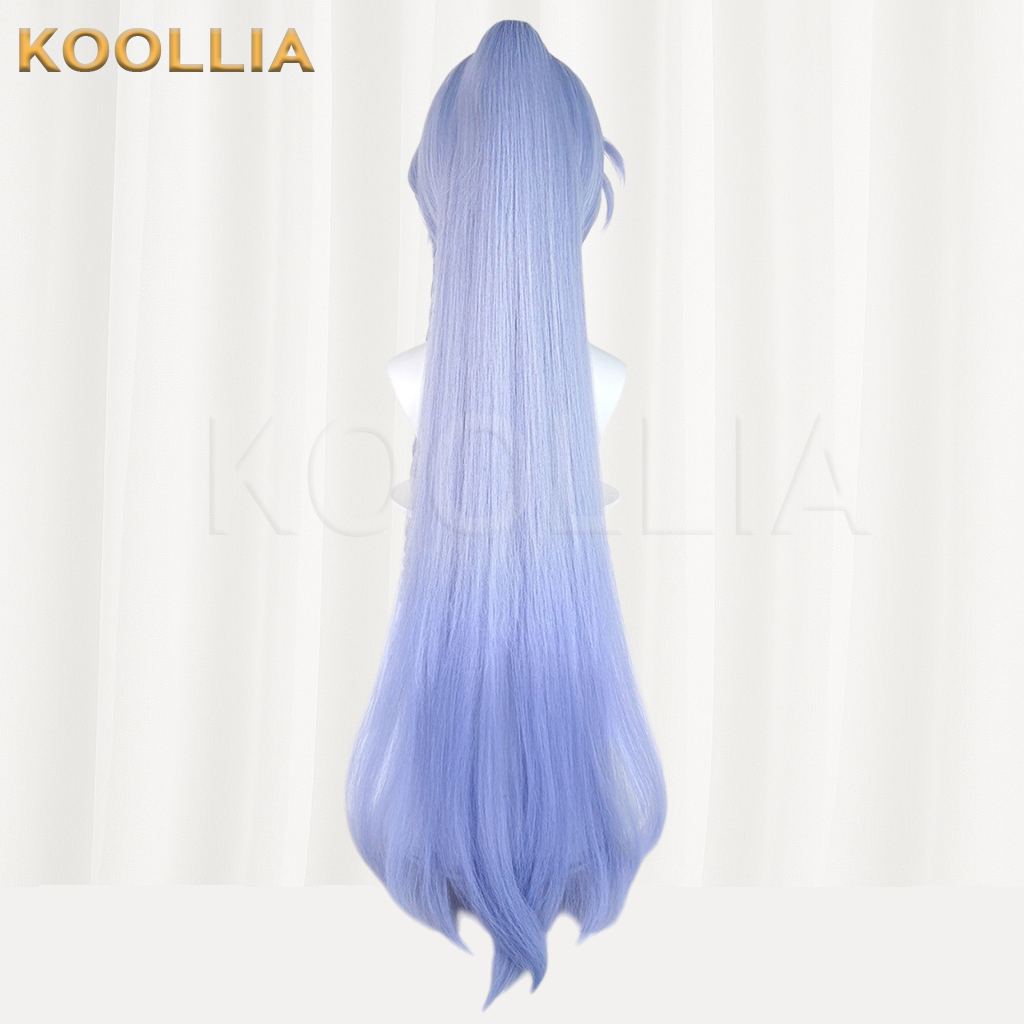 Honkai: Star Rail Robin Light Ice Blue Orange Gold & Purple Ombre Basic Wig