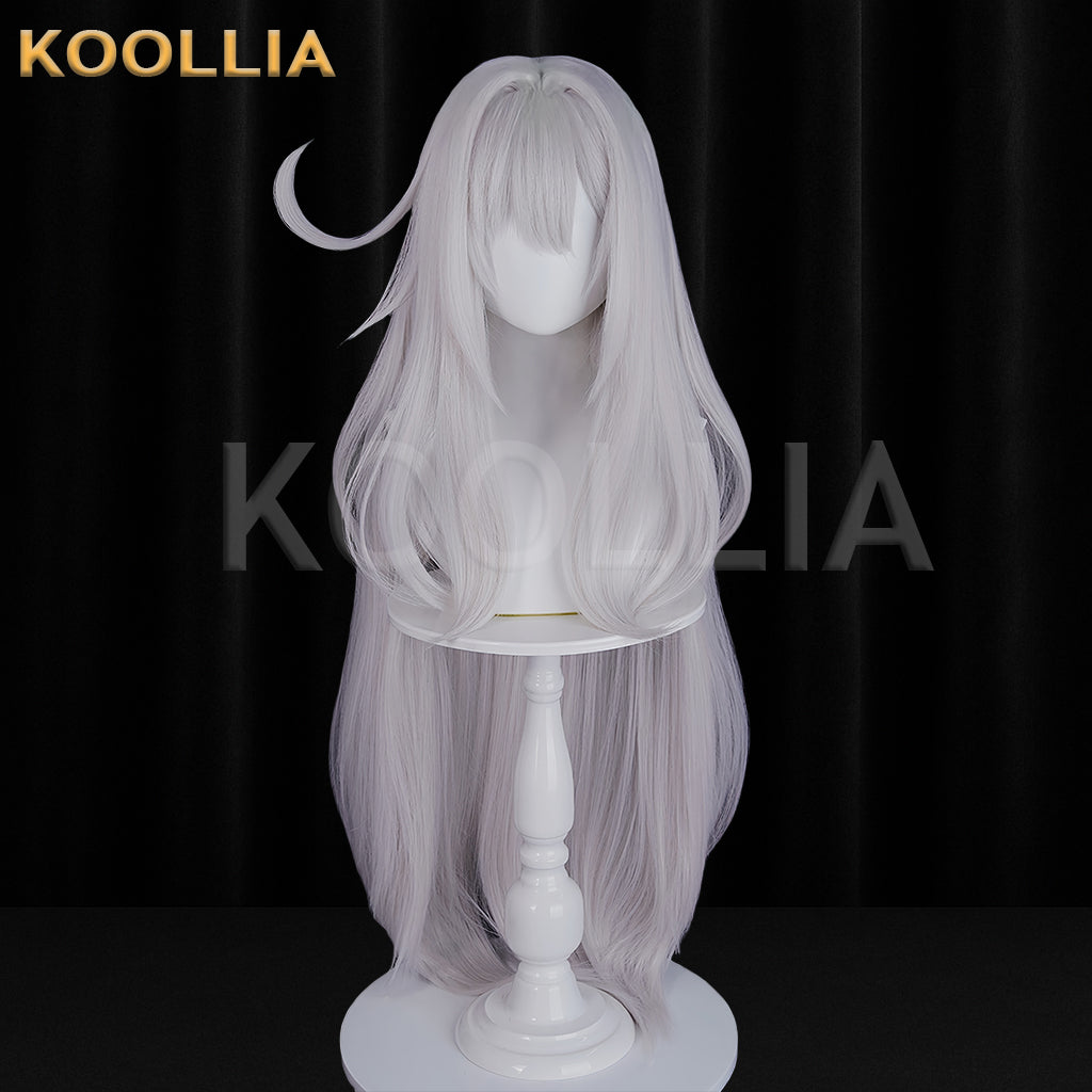 Genshin Impact Ronova Long White Hair Basic Wig
