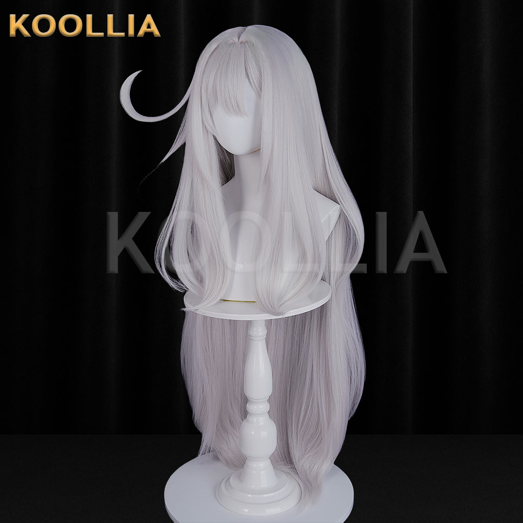 Genshin Impact Ronova Long White Hair Basic Wig