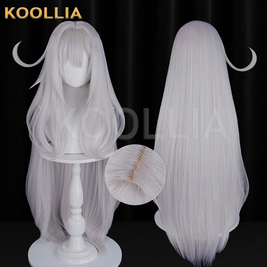 Genshin Impact Ronova Long White Hair Basic Wig