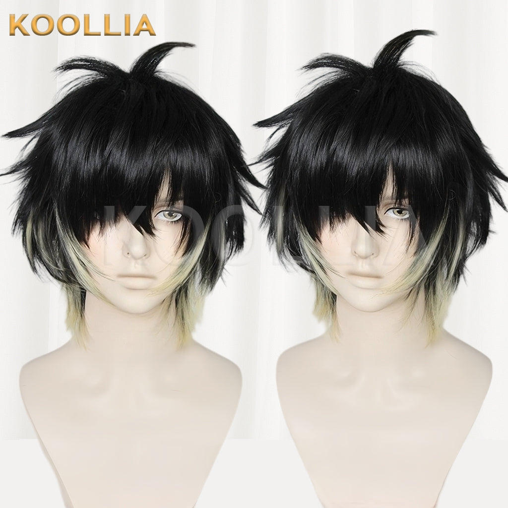 Slow Damage Towa Short Black Hair Basic wig