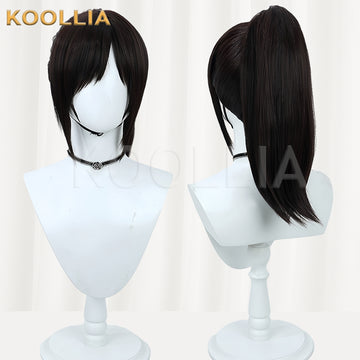 Attack on Titan Sasha Braus Long Dark Brown Hair Basic Wig - KOOLLIA