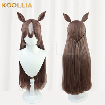 Umamusume Pretty Derby Satono Diamond Long Brown Hair Basic Wig Multi-angle Display by koollia