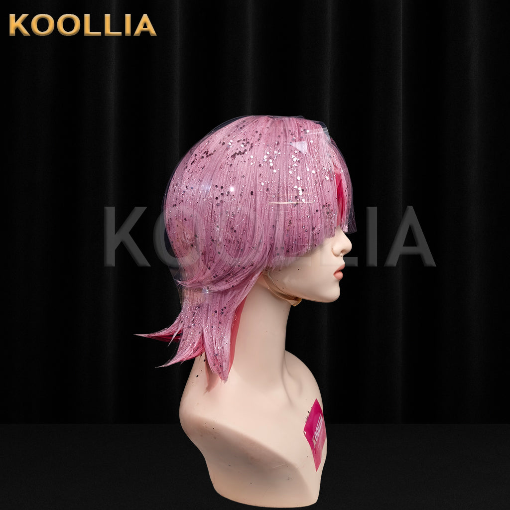 Panty & Stocking with Garterbelt Scant Short Pink Hair Styled Basic Wig