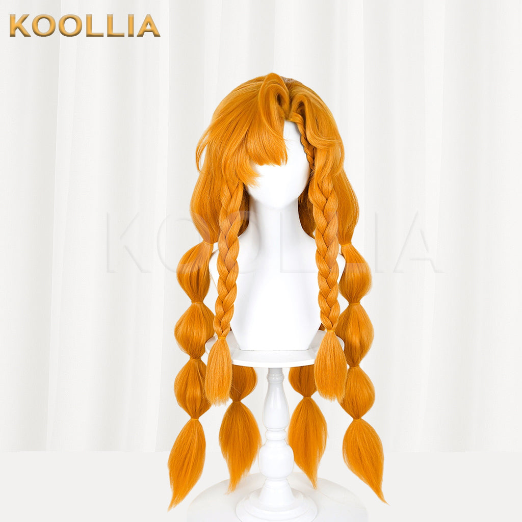 Wuthering Waves Sigrika Long Orange Hair Basic Wig