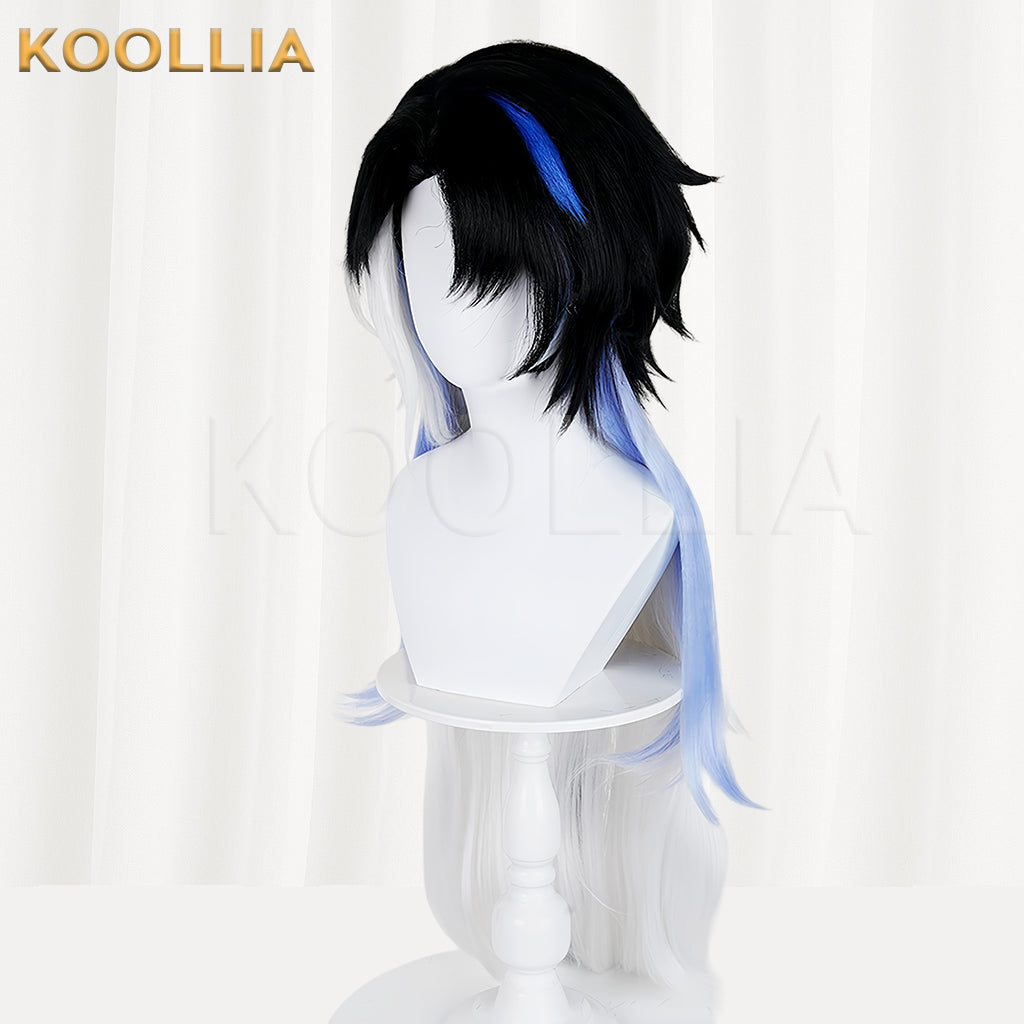 Honor of Kings Sima Yi Long Black Blue White Hair Basic Wig