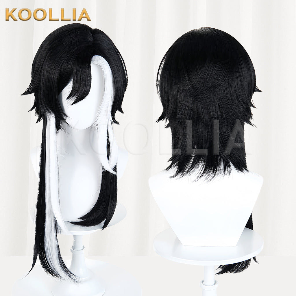 Honor of Kings Sima Yi Long Black Blue White Hair Basic Wig