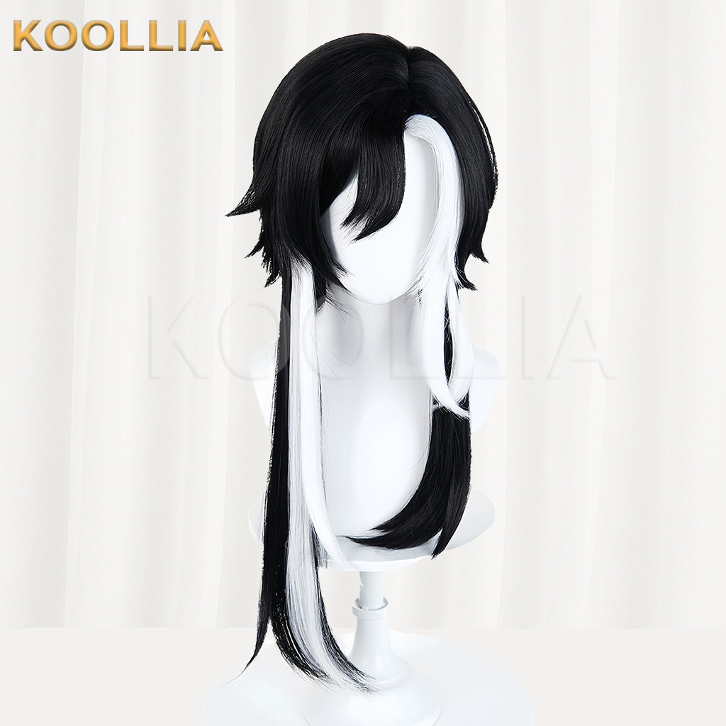 Honor of Kings Sima Yi Long Black Blue White Hair Basic Wig