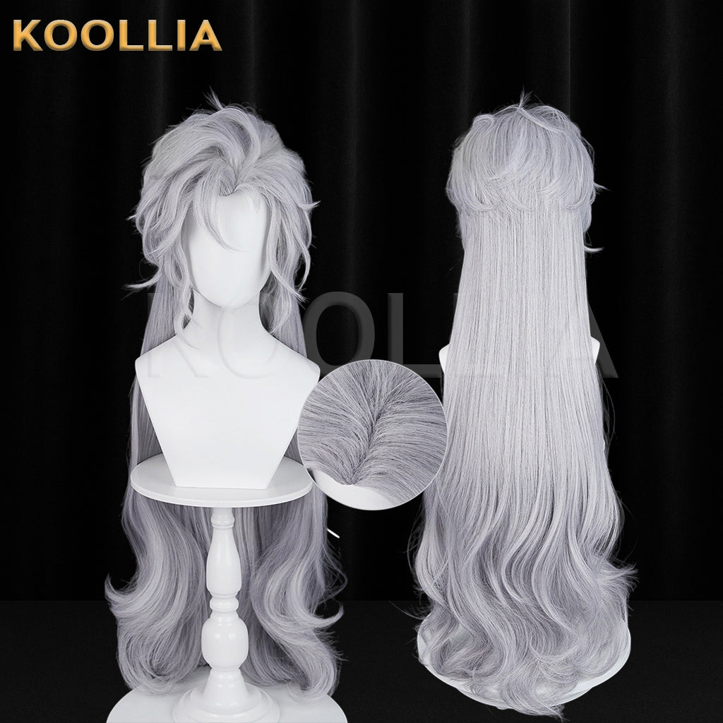 Love and Deepspace Sylus Long Silver Grey Hair Basic Wig